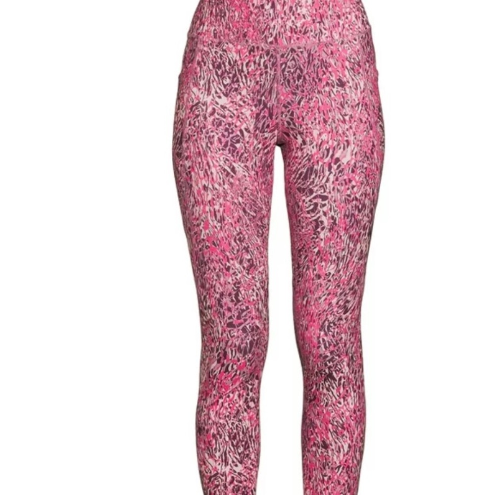 2/$25 NEW AVIA FASHION PERFORMANCE LEGGINGS - PINK size 1X - Picture 3 of 4